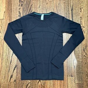 Ivivva Fly Tech Fitted Girls Long Sleeve Black Shirt